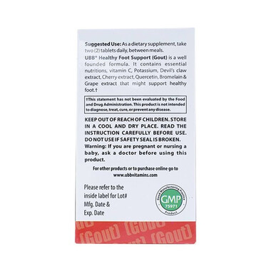 Thực phẩm bảo vệ sức khỏe UBB® Healthy Foot Support (60 viên)