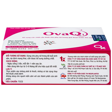 Thực phẩm bảo vệ sức khỏe Ovaq1 (30 Viên)