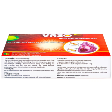 Thực phẩm bảo vệ sức khỏe Vaso New (30 viên)