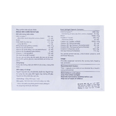 Thực phẩm bảo vệ sức khỏe Revetize (3 vỉ x 10 viên)