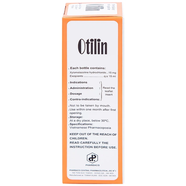 Thuốc xịt mũi Otilin 0.1% điều trị ngạt mũi, viêm xoang (15ml)