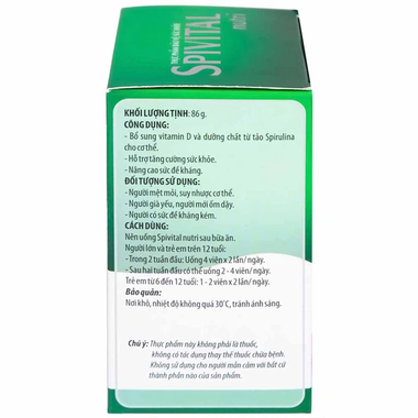 Thực phẩm bảo vệ sức khỏe Spivital Nutri (100 viên)