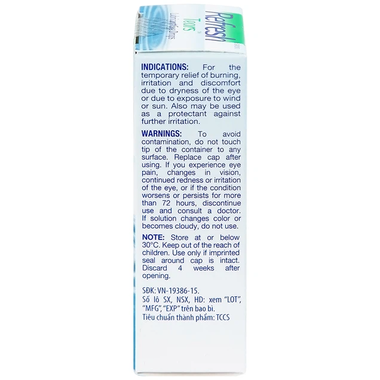 Thuốc nhỏ mắt Refresh Tears hỗ trợ làm dịu nhất thời cảm giác nóng rát, khó chịu (15ml)