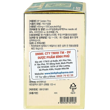 Thực phẩm bảo vệ sức khỏe BP Golden Pine (100 viên)