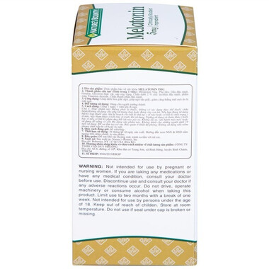 Thực phẩm bảo vệ sức khỏe Melatonin 5Mg (60 Viên)