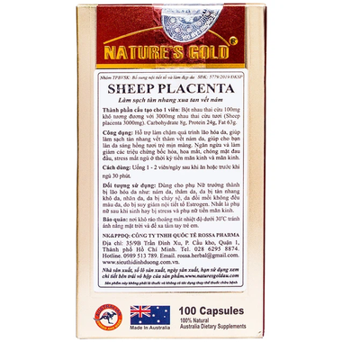 Thực phẩm bảo vệ sức khỏe Sheep Placeta 3000mg (100 viên)