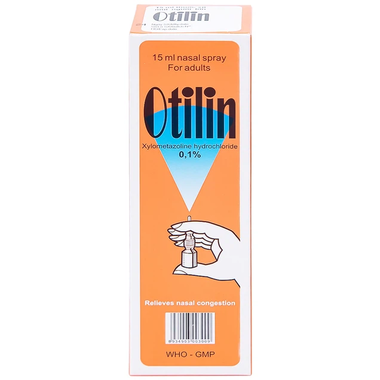 Thuốc xịt mũi Otilin 0.1% điều trị ngạt mũi, viêm xoang (15ml)