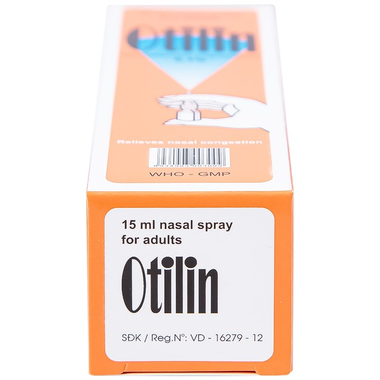 Thuốc xịt mũi Otilin 0.1% điều trị ngạt mũi, viêm xoang (15ml)