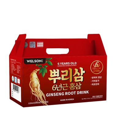 Nước uống nhân sâm nguyên củ Welson Ginseng Root Drink giúp tăng cường sức khỏe (10 chai x 120ml)