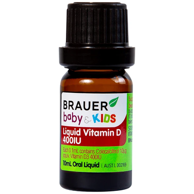 Thực phẩm bảo vệ sức khỏe Brauer Baby Kids Liquid Vitamin D 400IU (10ml)