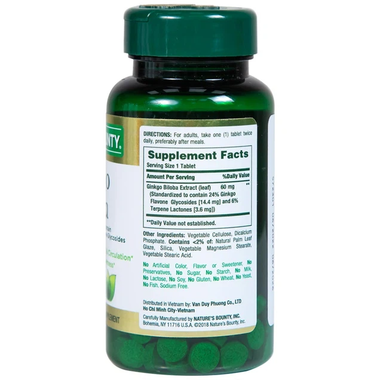 Thực phẩm bảo vệ sức khỏe Ginkgo Biloba (60 viên)