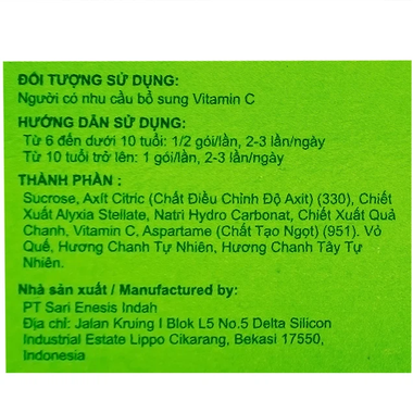Thực phẩm bổ sung bột sủi thanh nhiệt Sensa Cools Fizz