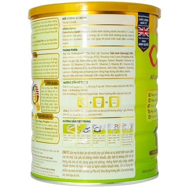 Sữa ColosBaby Gold 1+ Vitadairy hỗ trợ bổ sung kháng thể cho trẻ từ 1-2 tuổi (800g)