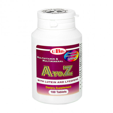 Thực phẩm bảo vệ sức khỏe UBB® Multivitamin & Multimineral A to Z (100 viên)