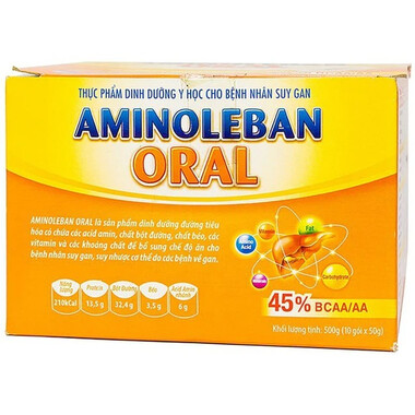 Bột pha Aminoleban Oral hỗ trợ bệnh nhân suy gan (50g x 10 gói)