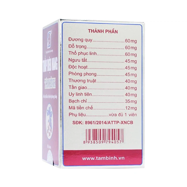 Thực phẩm bảo vệ sức khỏe Thấp Diệu Nang Tâm Bình (60 viên)