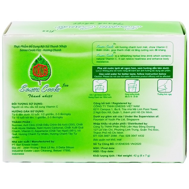 Thực phẩm bổ sung bột sủi thanh nhiệt Sensa Cools Fizz