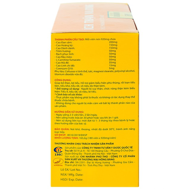 Thực phẩm bảo vệ sức khỏe Ích Thận Vương (180 viên)