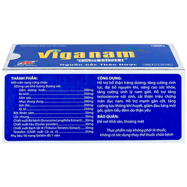 Thực phẩm bảo vệ sức khỏe Viganam Tâm Bình (60 viên)