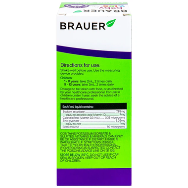 Thực phẩm bảo vệ sức khoẻ Brauer Baby &amp; Kids Liquid Zinc (200ml)