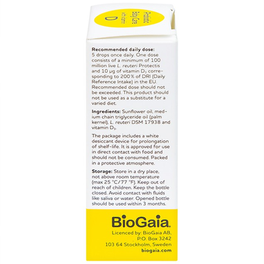 Thực phẩm bảo vệ sức khỏe BioGaia Protectis Baby Drops With Vitamin D3 (5ml)