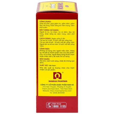 Thực phẩm bảo vệ sức khỏe Bổ Phế Nam Hà XC (125ml)