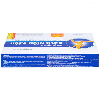 Thực phẩm bảo vệ sức khỏe viên xương khớp Bách Niên Kiện (20 viên)