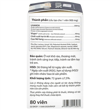 Thực phẩm bảo vệ sức khỏe Vương Niệu Đan (80 viên)