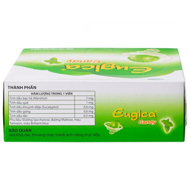 Kẹo ngậm thảo dược Eugica Candy giảm ho, đau rát họng (100 viên)
