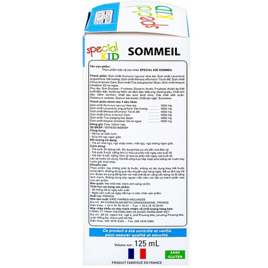 Thực phẩm bảo vệ sức khỏe Special Kid Sommeil (125ml)