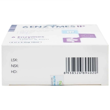 Thực phẩm bảo vệ sức khỏe 6 Enzymes IP (20 ống x 10ml)