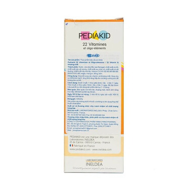 Thực phẩm bảo vệ sức khỏe Pediakid 22 Vitamines Et Oligo - Éléments (125ml)