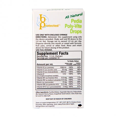 Thực phẩm bảo vệ sức khỏe All Natural Pedia Poly Vite Drops - Vitamin tổng hợp cho trẻ em (30ml)
