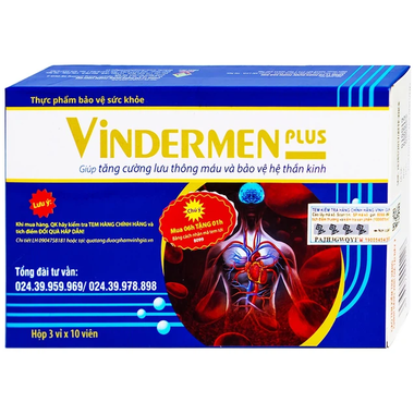 Thực phẩm bảo vệ sức khỏe Vindermen Plus (30 viên)
