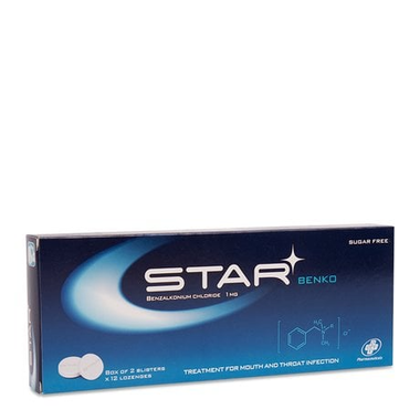 Thuốc Star Benko OPV hỗ trợ điều trị bệnh nhiễm khuẩn đường miệng (2 vỉ x 12 viên)