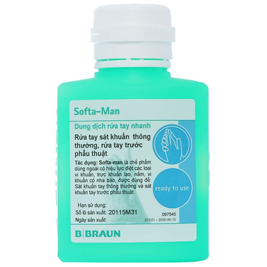 Dung dịch rửa tay nhanh Softa-Man sát khuẩn chai 100ml