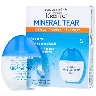 Dung dịch nhỏ mắt V.Rohto Mineral Tear hỗ trợ dưỡng ẩm, bổ sung khoáng chất (13ml)