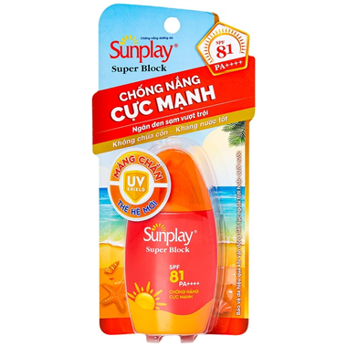 Sữa chống nắng Sunplay Super Block SPF81/Pa++++ ngăn đen sạm vượt trội (Chai 30g)