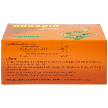 Thuốc Boganic Forte Traphaco điều trị suy giảm chức năng gan (5 vỉ x 10 viên)
