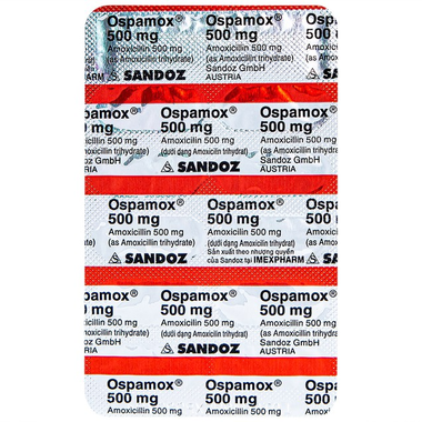 Thuốc Ospamox 500mg điều trị nhiễm khuẩn (1000 viên)