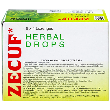 Thực phẩm bảo vệ sức khỏe Zecuf Herbal Drops (20 viên)
