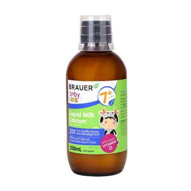 Thực phẩm bảo vệ sức khỏe Brauer Baby &amp; Kids Liquid Milk Calcium (200ml)
