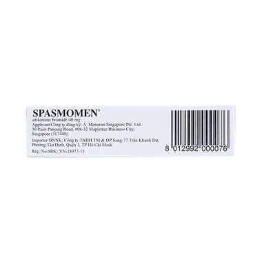 Thuốc Spasmomen 40mg Menarini điều trị hội chứng đại tràng kích thích (30 viên)