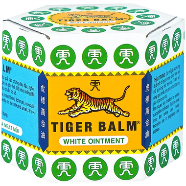 Dầu cù là Tiger Balm White Haw Par giảm đau đầu, nghẹt mũi, côn trùng cắn (19,4g)