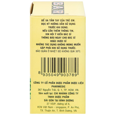 Thuốc Bar Pharmedic lợi gan mật (Hộp 180 viên)