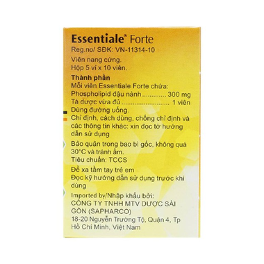 Thuốc Essentiale Forte 300mg  hỗ trợ chức năng gan, viêm gan (5 vỉ x 10 viên)