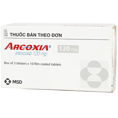 Thuốc Arcoxia 120mg MSD điều trị viêm khớp thống phong (3 vỉ x 10 viên)