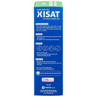 Nước biển sâu sạch thông mũi điều trị viêm mũi Xisat (75ml)