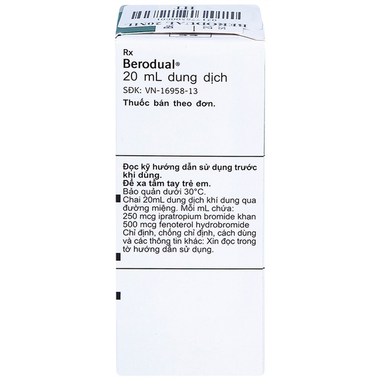 Dung dịch khí dung Berodual Boehringer giúp giãn phế quản (Chai 20ml)
