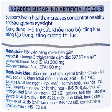 Thực phẩm bảo vệ sức khỏe Nature&#039;s Way Kids Smart DHA 300mg Triple Strength (50 viên)